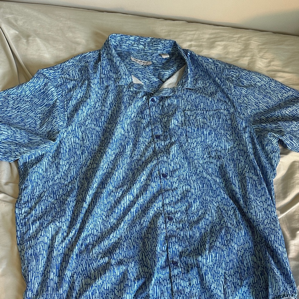 Tommy Bahama Blue Textured Men's Shirt